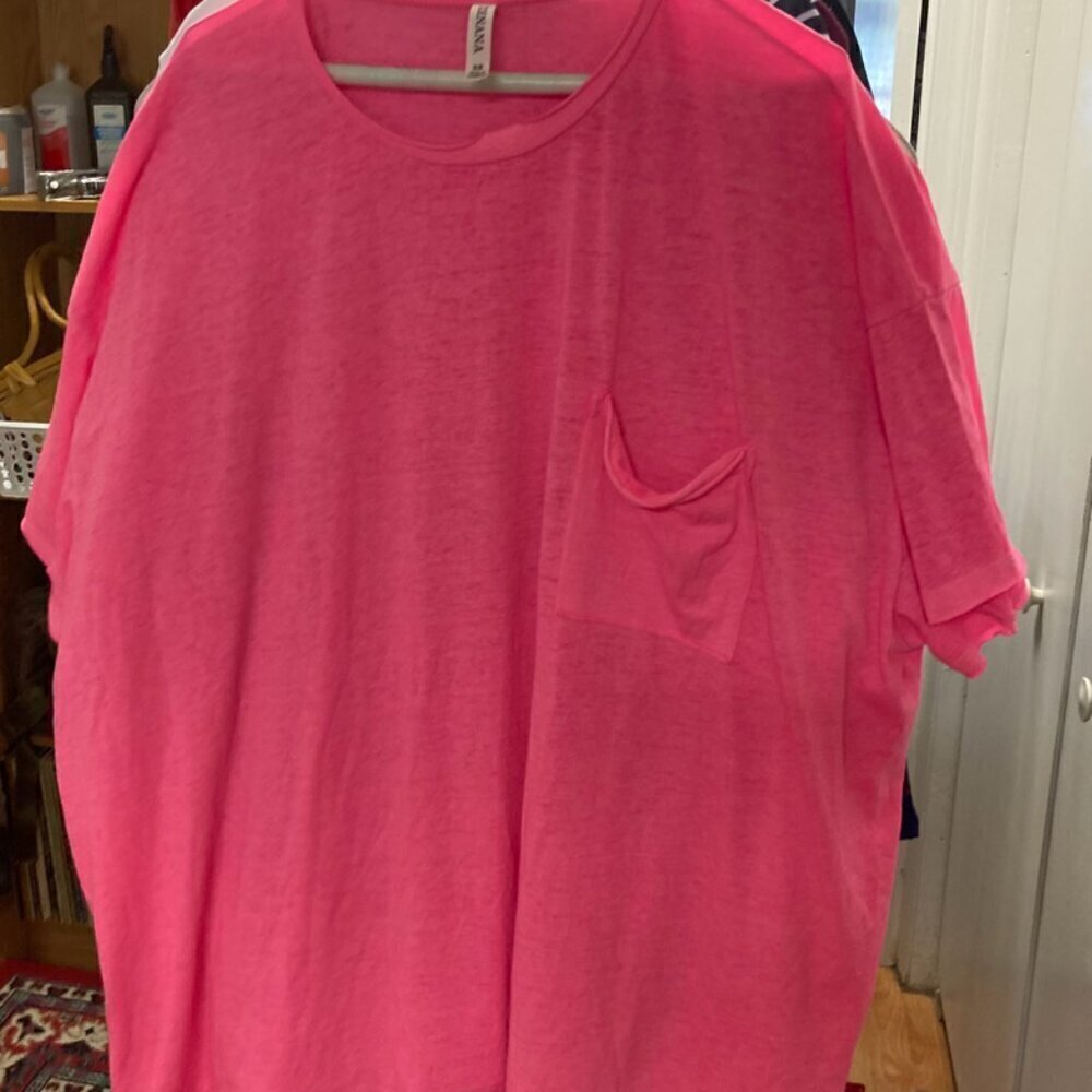 Zenana women’s  hot pink tee shirt 2x